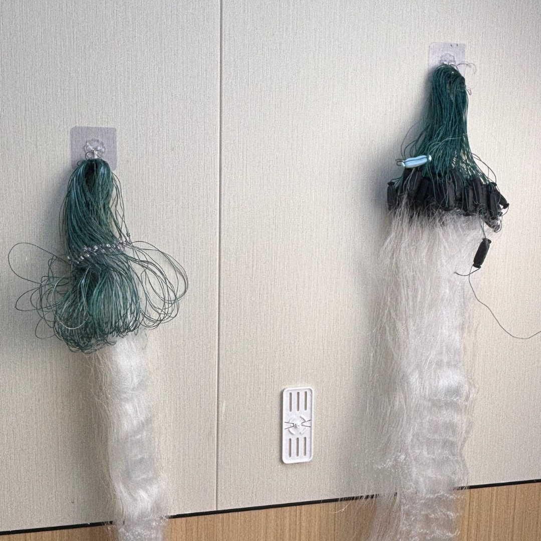 3-Layer Fishing Gill Net, Durable Trammel Net with Sinkers & Floats