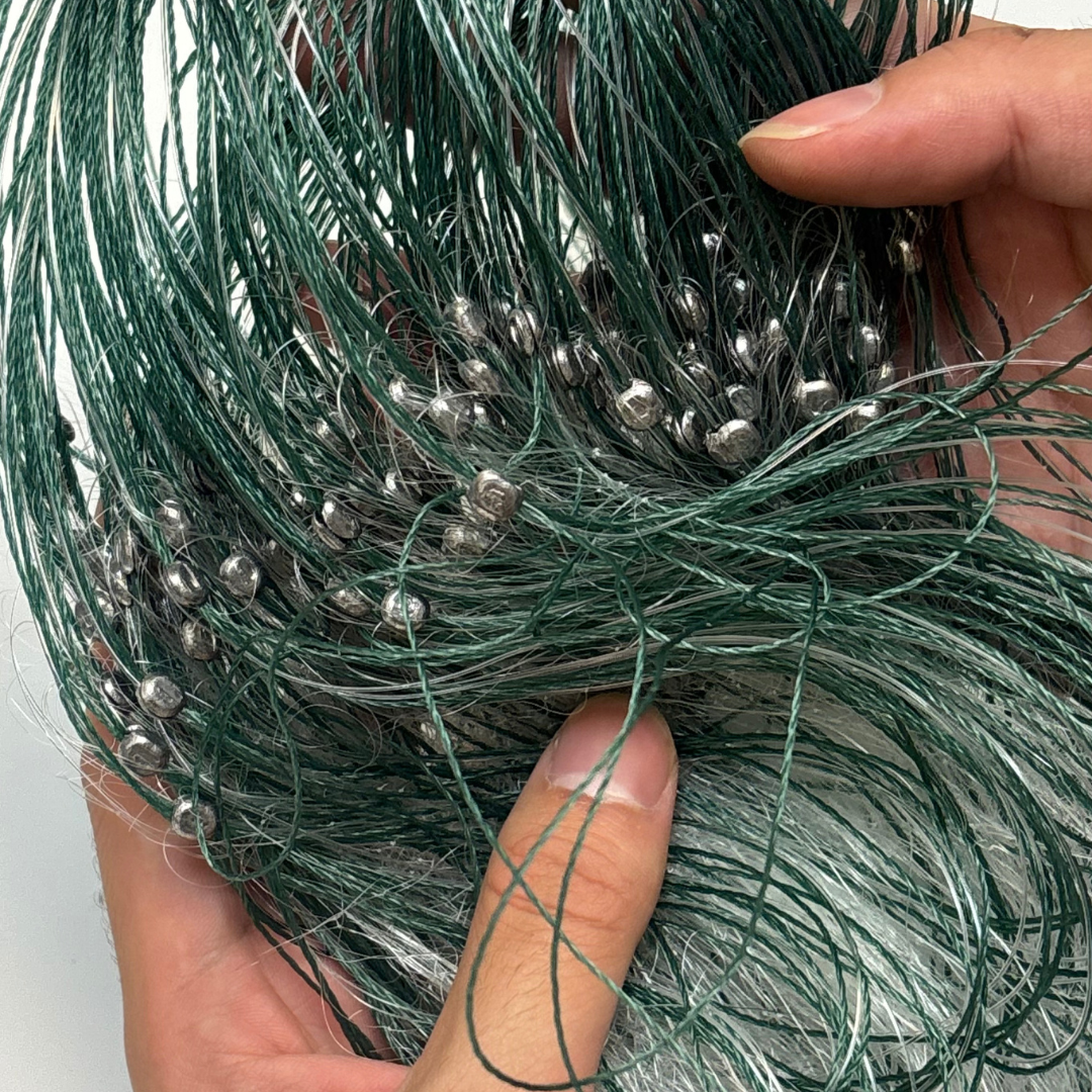 3-Layer Fishing Gill Net, Durable Trammel Net with Sinkers & Floats