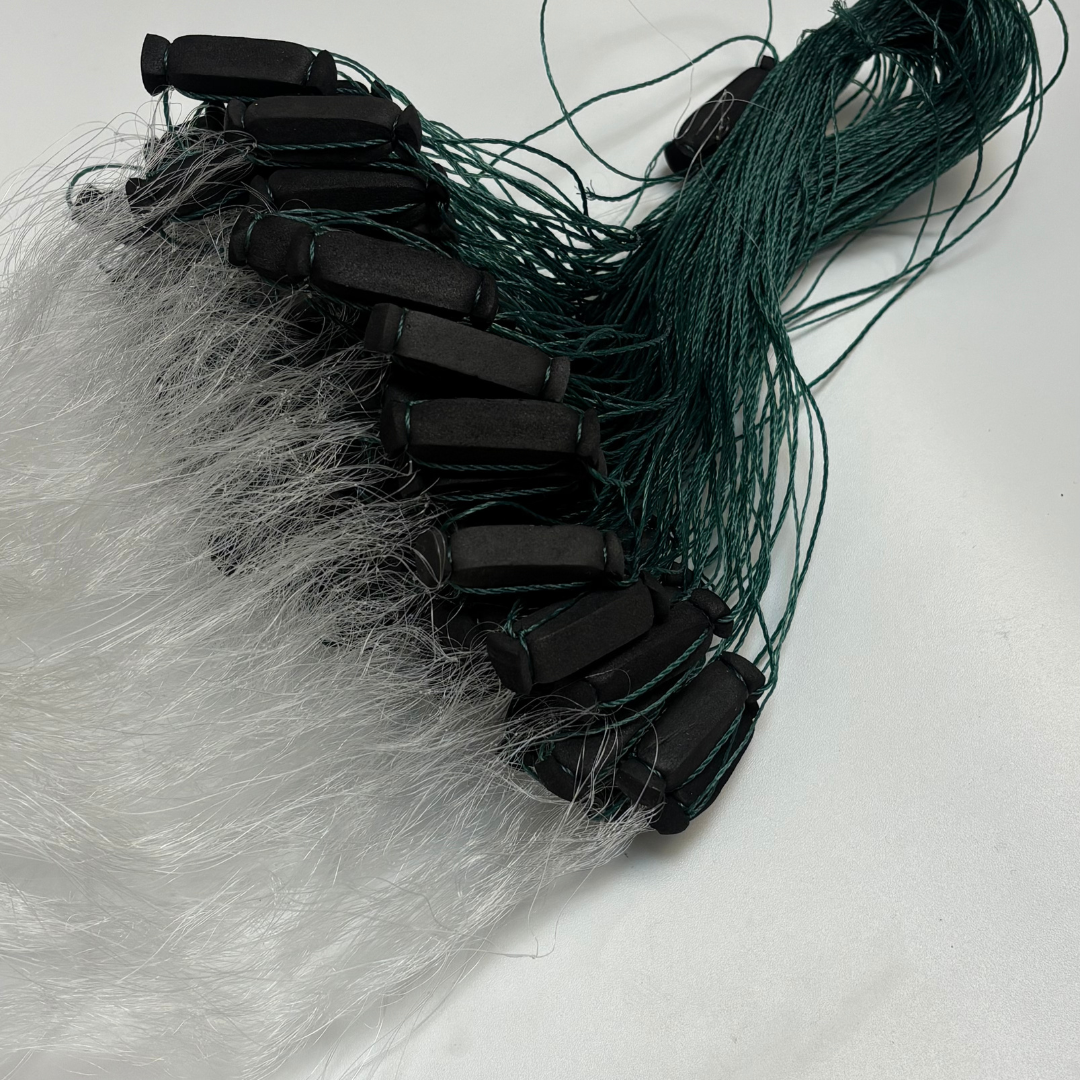 3-Layer Fishing Gill Net, Durable Trammel Net with Sinkers & Floats